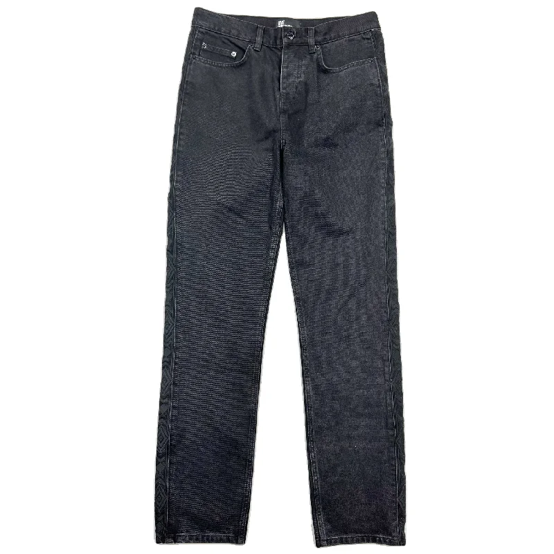 Men's Ripped JeansJeans Straight By The Kooples In Black Denim, Size: 8