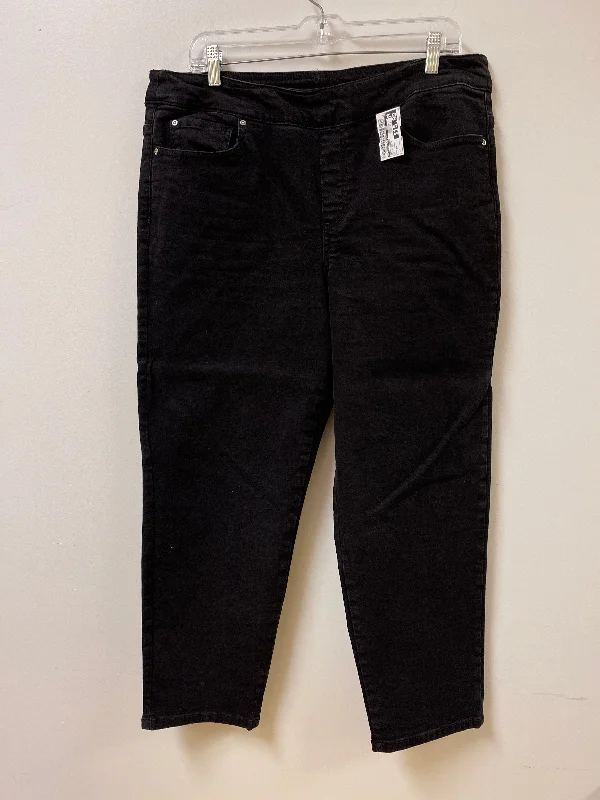 Authentic Raw Denim Men's JeansJeans Skinny By Allison Daley In Black Denim, Size: 16