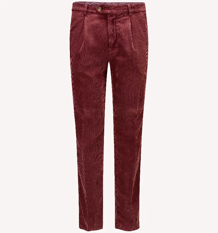 Men's Denim Shorts for SummerBrunello Cucinelli Corduroy Sport Trousers in Burgundy Men's Denim Shorts for SummerBrunello Cucinelli Corduroy Sport Trousers in Burgundy