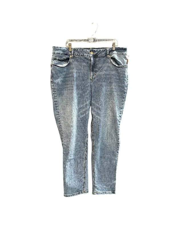 Men's Jeans with RipsJeans Boot Cut By Maurices In Blue Denim, Size: 20