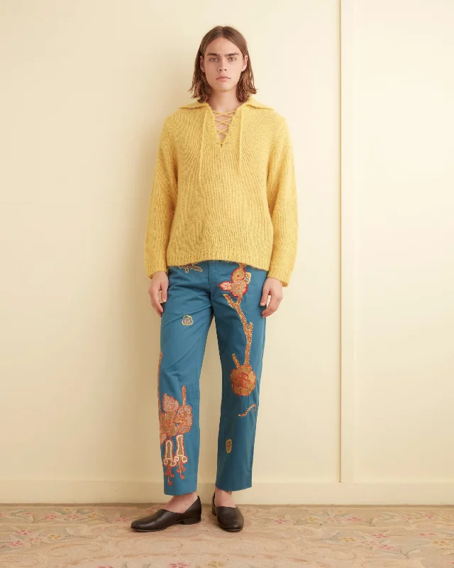 Men's Pants with Adjustable WaistbandsBell Flower Trousers