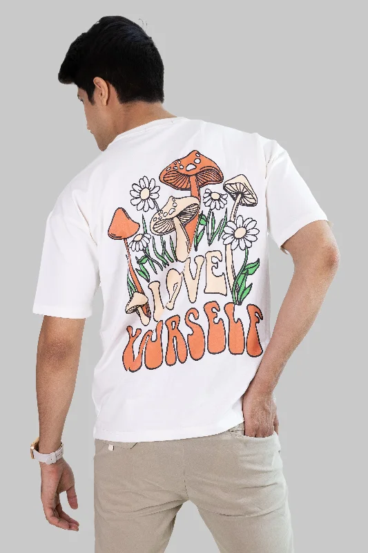 Men's Shirts with Button-Down CollarsLove Yourself T-shirt: White