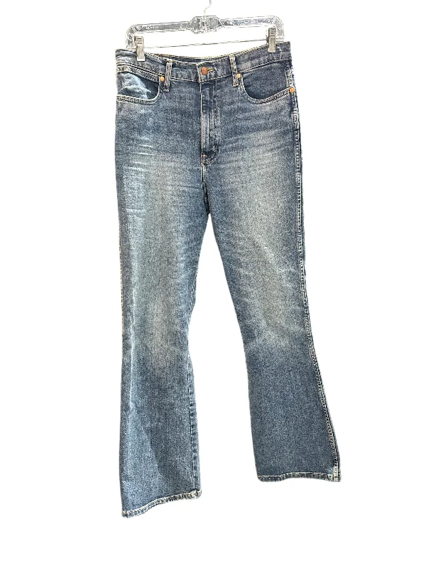 Flexible Stretch Men's JeansJeans Flared By Wrangler In Blue Denim, Size: 30