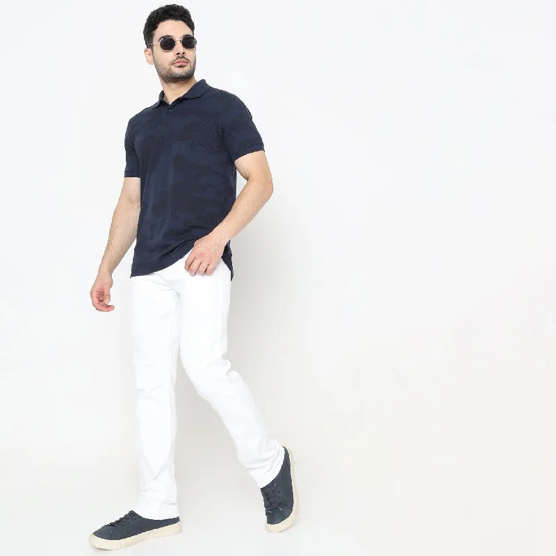 Men's Shirts with Mock NecksRegular Fit Printed T-Shirt