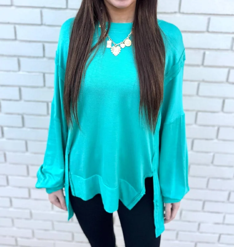 Hi-Low Pullover In Mint