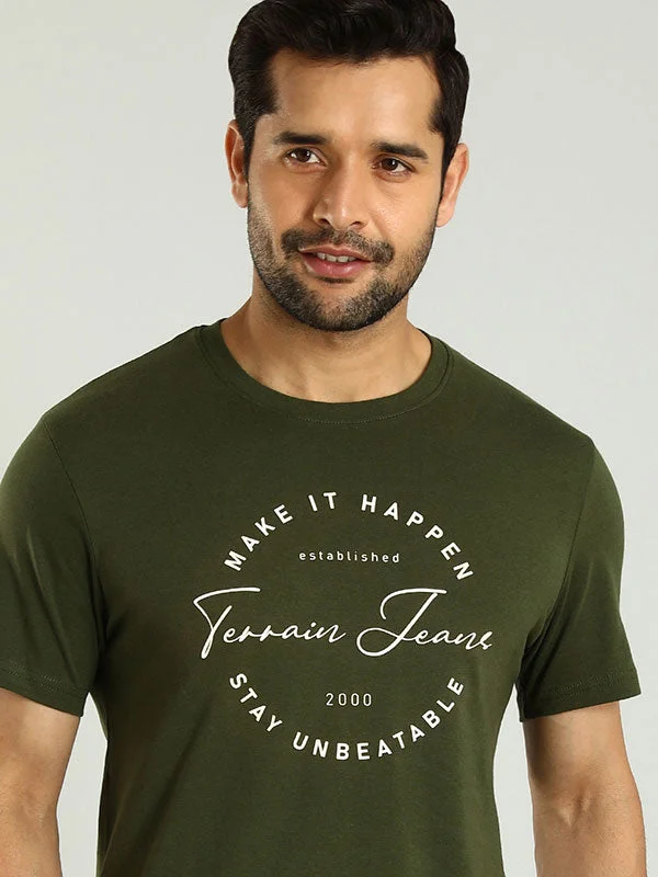 Men's Casual Shirts for Everyday WearMen Graphic Crew Neck T-Shirt