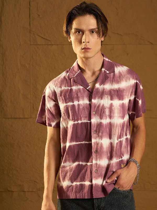 Men's Dressy Button-Down Shirts for Formal OccasionsDouble Pocket Tie & Dye Oversized Casual Shirt Men's Dressy Button-Down Shirts for Formal OccasionsDouble Pocket Tie & Dye Oversized Casual Shirt
