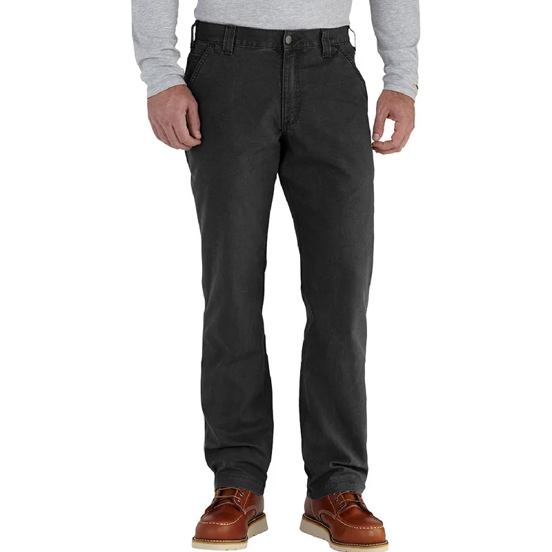 Men's Pants with Button-Down PocketsCarhartt Men's Rugged Flex® Rigby Dungaree_Black Men's Pants with Button-Down PocketsCarhartt Men's Rugged Flex® Rigby Dungaree_Black