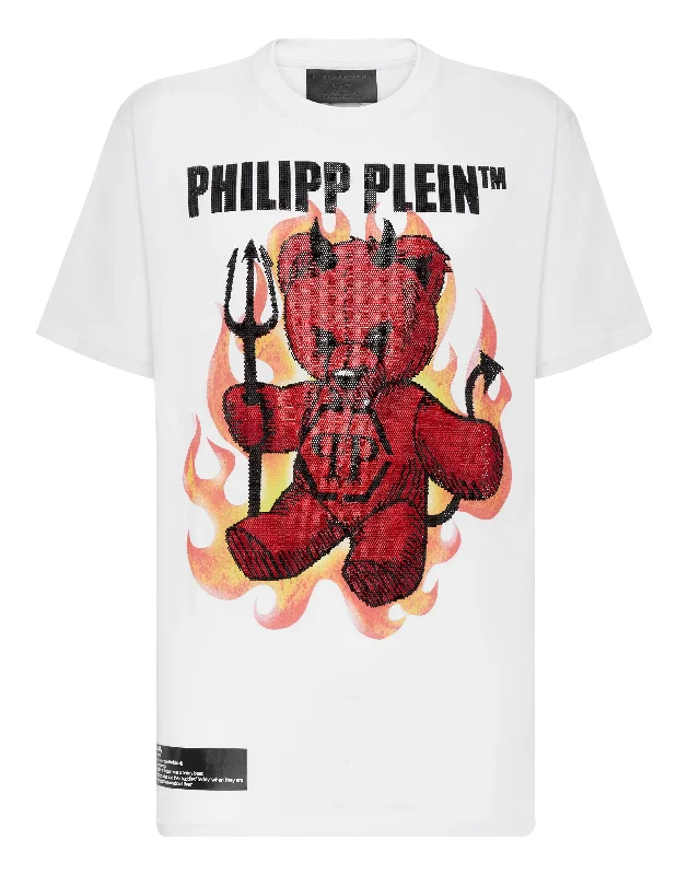 Men's Shirts with Embellished CollarsT-shirt Round Neck SS Teddy Bear