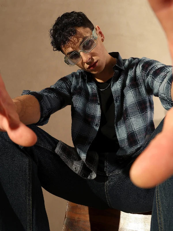 Men's Custom-Fit Shirts for a Personalized LookDENNISON Men Grey & Black Checked Shirt Men's Custom-Fit Shirts for a Personalized LookDENNISON Men Grey & Black Checked Shirt