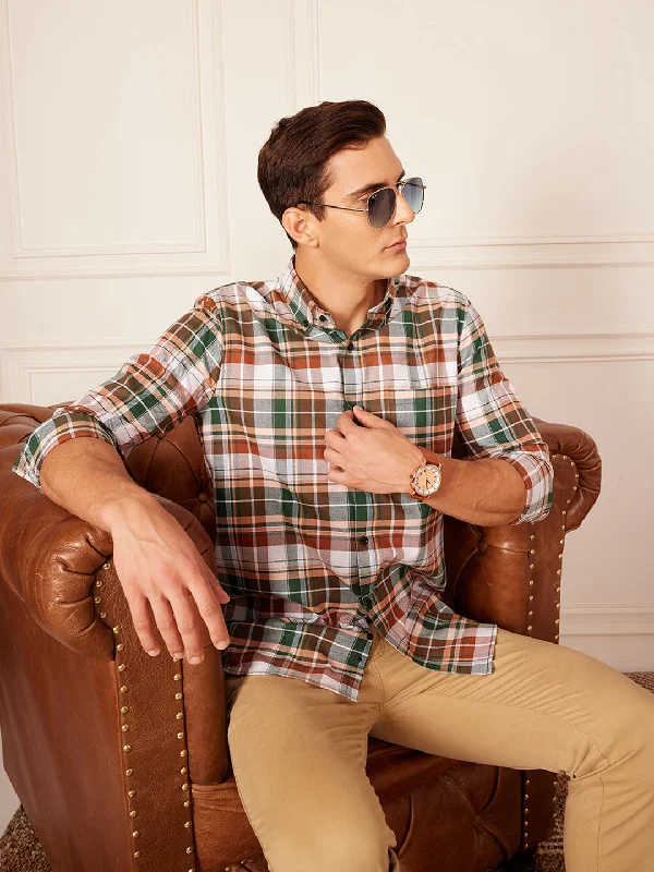 Men's Sleeveless Shirts for Summer ComfortDENNISON Smart Tartan Checks Checked Button-Down Collar Casual Shirt Men's Sleeveless Shirts for Summer ComfortDENNISON Smart Tartan Checks Checked Button-Down Collar Casual Shirt