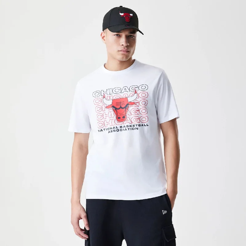 Elegant Men's Dress ShirtsChicago Bulls NBA Stack Wordmark White T-Shirt