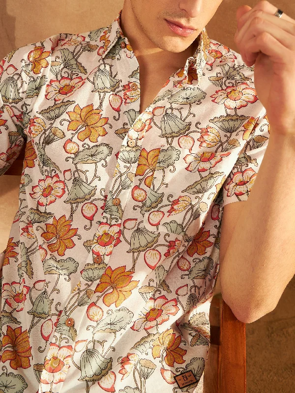 Men's Hunting Shirts for Camouflage and ComfortMen's Block Printed Lightweight Thin Cotton Shirt Men's Hunting Shirts for Camouflage and ComfortMen's Block Printed Lightweight Thin Cotton Shirt