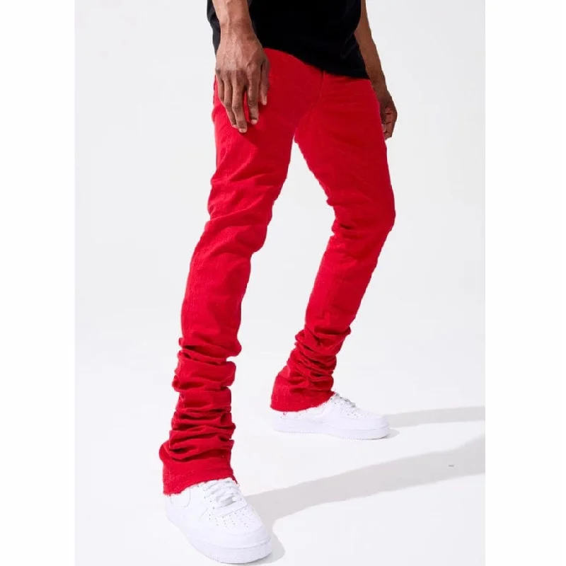 Men's Pants with Turn-Up CuffsJordan Craig Martin Stacked Kingsbridge Denim (Red) JTF212L Men's Pants with Turn-Up CuffsJordan Craig Martin Stacked Kingsbridge Denim (Red) JTF212L
