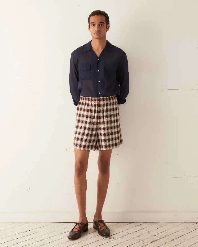Men's Dress Pants for Special EventsShadow Plaid Rugby Shorts