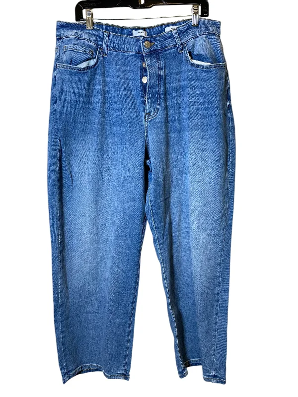 Designer Skinny Men's JeansJeans Wide Leg By Forever 21 In Blue, Size: 16