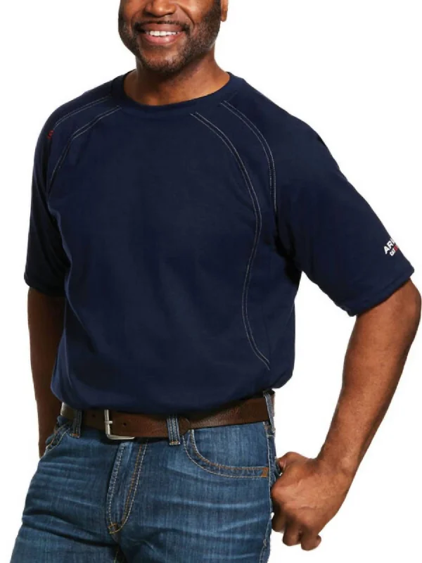 Men's Shirts with CollarsWork Crew T-Shirt In Navy