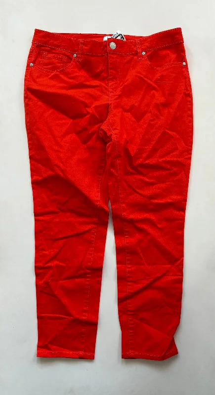 New Arrival Designer Men's JeansJeans Straight By Crown And Ivy In Orange, Size: 10p New Arrival Designer Men's JeansJeans Straight By Crown And Ivy In Orange, Size: 10p
