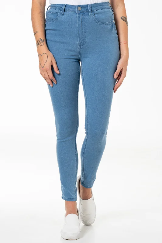 Lightweight Men's Linen PantsRf09 Hi-Waisted Skinny Jeans _ 140836 _ Light Wash