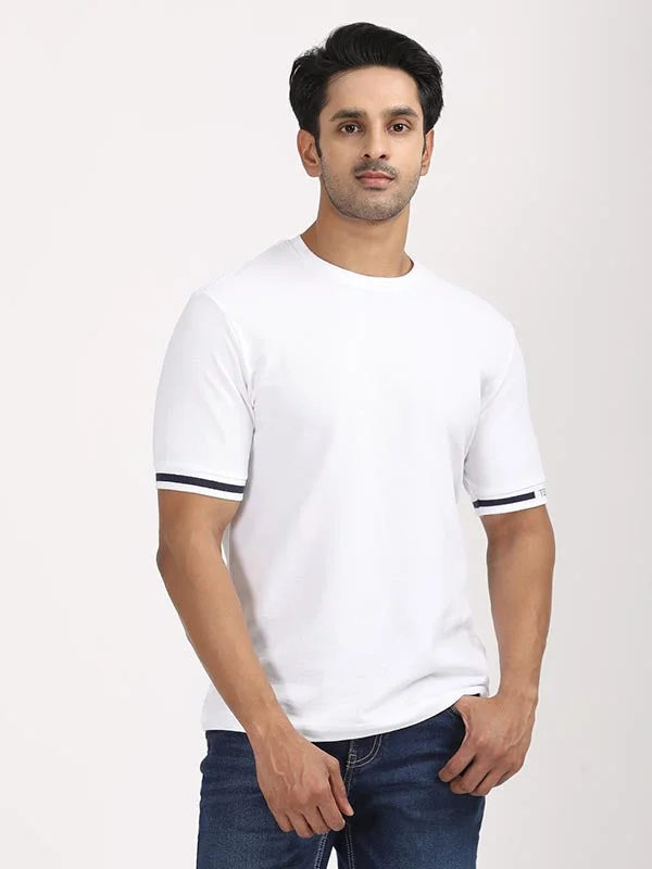Breathable Men's Mesh TopsMen Solid Crew Neck T-Shirt