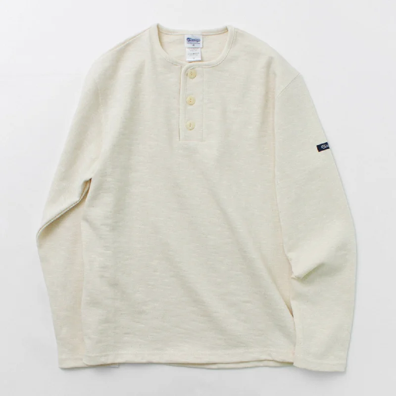 Men's Shirts with Drawstring WaistbandsTIEASY / HDCS Henry neck long sleeve T-shirt