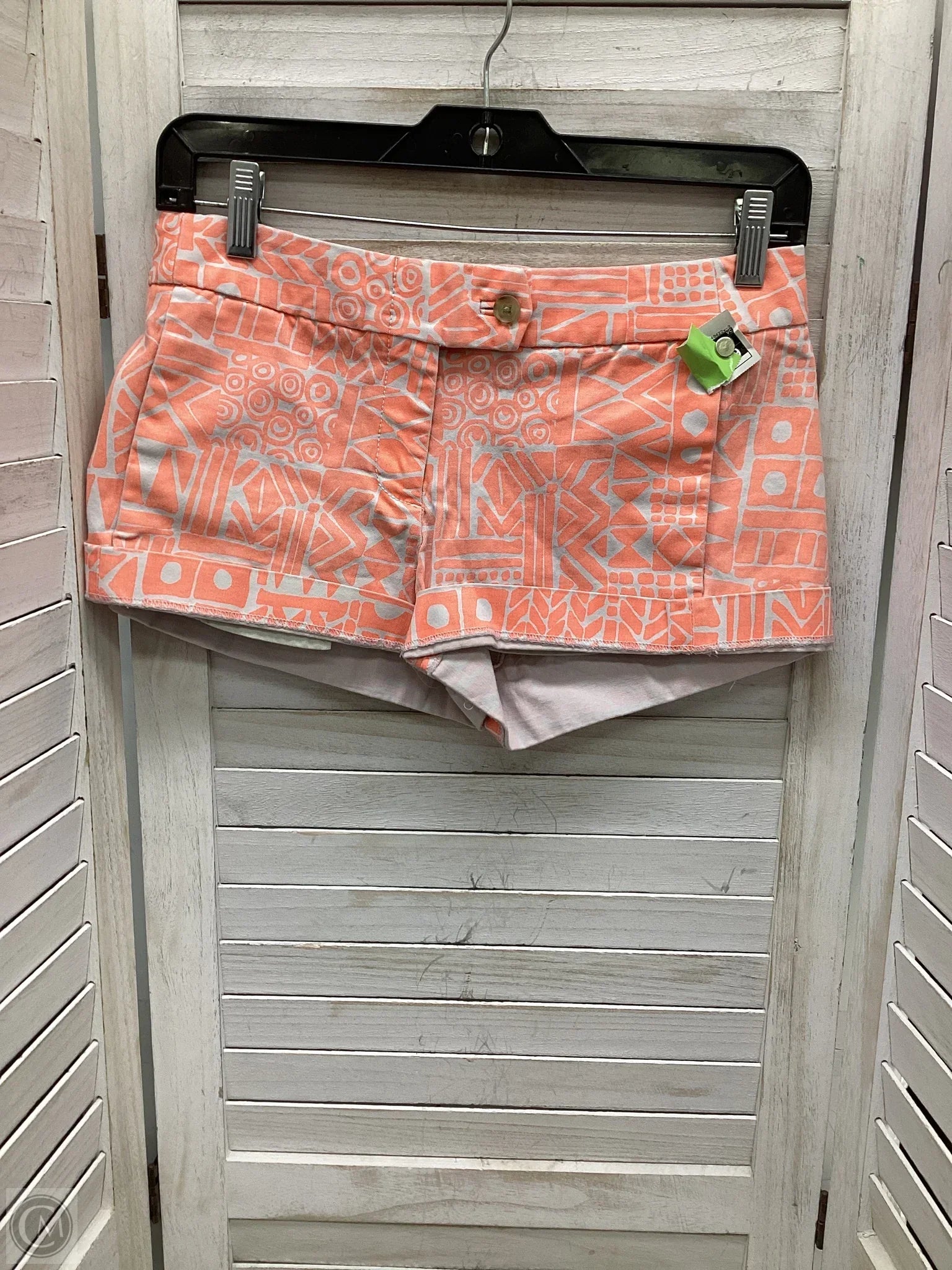 Warm Men's Fleece-Lined PantsShorts By J. Crew In Orange & White, Size: 0