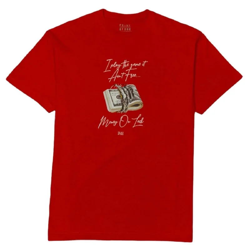 Comfortable Men's Polo ShirtsMen's Money On Lock T-Shirt In Red