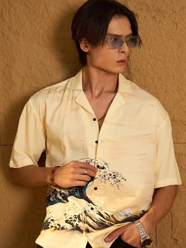 Men's Rugby Shirts for a Sporty LookDigital Printed Drop Shoulder Oversized Casual Shirt Men's Rugby Shirts for a Sporty LookDigital Printed Drop Shoulder Oversized Casual Shirt