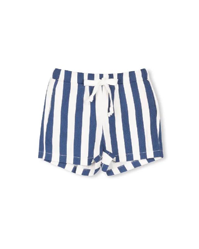 Men's Pants with Wrinkle-Resistant FabricMain Denim Stripe Shorts
