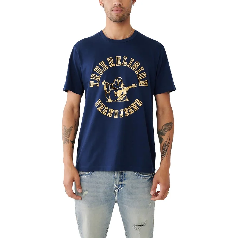 Men's Dressy Shirts for Formal EventsMens Logo Cotton Graphic T-Shirt