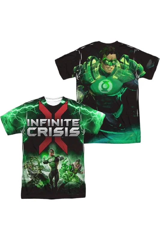Men's Shirts with Pin CollarsInfinite Crisis Ic Green Lantern (Front/Back Print) Short Sleeve Adult Poly Crew Tee / T-Shirt