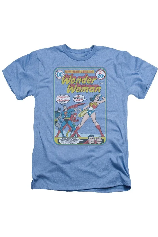 Men's Shirts with High NecksJustice League of America Wonder Woman #212 Cover Adult Heather Tee / T-Shirt