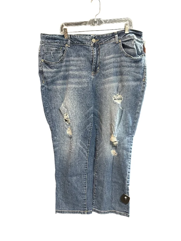 Men's Jeans with PocketsJeans Boot Cut By Maurices In Blue Denim, Size: 20