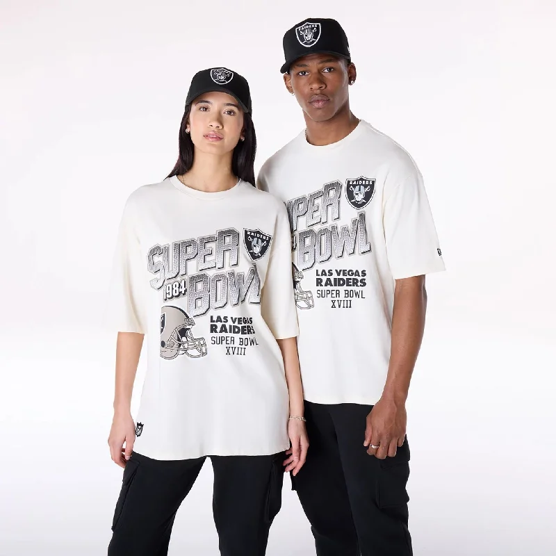 Men's Shirts with Zippered PocketsLas Vegas Raiders NFL Helmet Open White T-Shirt