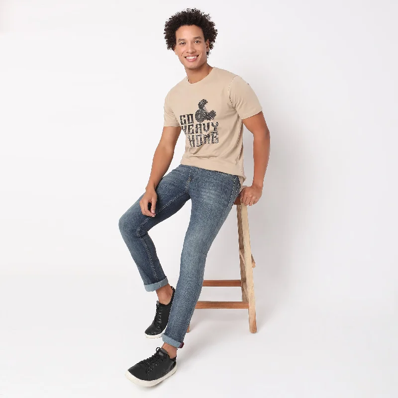 Men's Performance Shirts for SportsRegular Fit Graphic T-Shirt