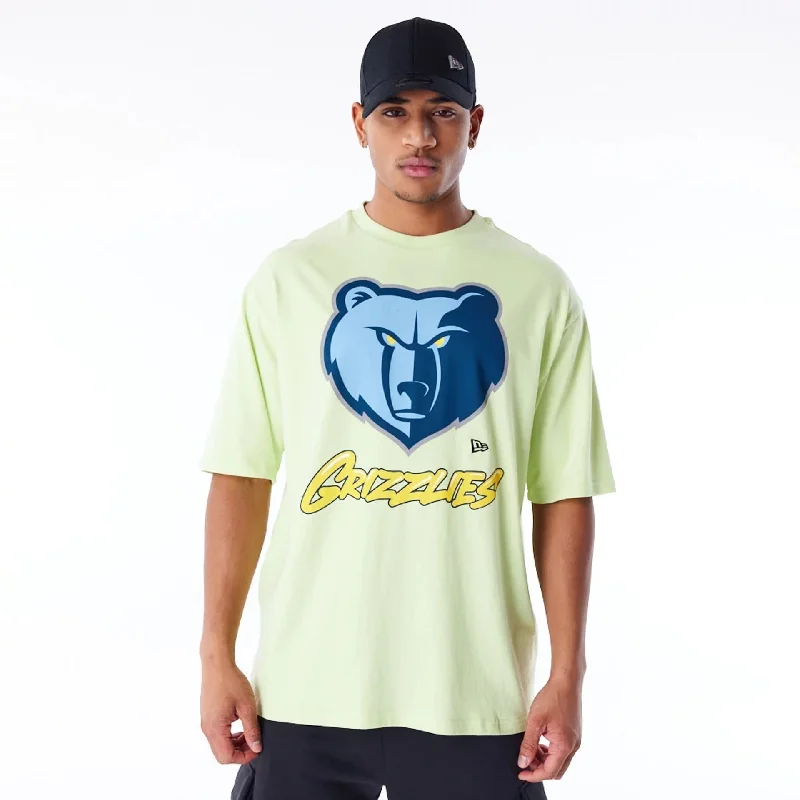 Men's Performance Shirts for SportsMemphis Grizzlies NBA Wordmark Pastel Green Oversized T-Shirt