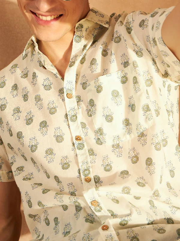Men's Pocket T-Shirts for Added FunctionalityMen's Block Printed Lightweight Thin Cotton Shirt Men's Pocket T-Shirts for Added FunctionalityMen's Block Printed Lightweight Thin Cotton Shirt