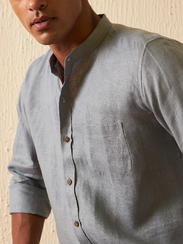 Men's Layering Shirts for Seasonal TransitionsDENNISON Blue Hemp Shirt
