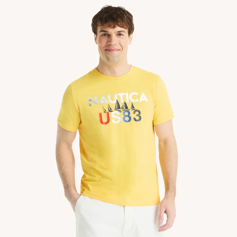 Men's Shirts with Wingtip CollarsNautica Mens Foil Us83 Graphic T-Shirt