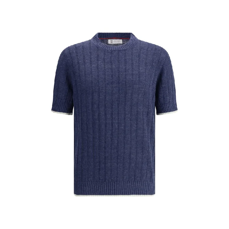 Men's Shirts with Chest PocketsBrunello Cucinelli Ribbed Men's T-Shirt