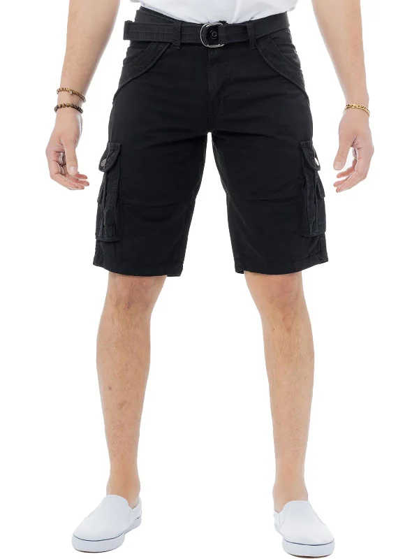 Casual Men's ChinosMens Canvas Flat-Front Cargo Shorts