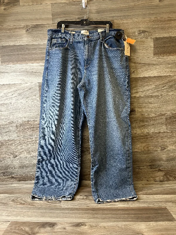Wide-Leg Men's JeansJeans Wide Leg By Universal Thread In Blue Denim, Size: 16