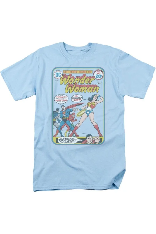 Men's Shirts with Cowl NecksJustice League of America Wonder Woman #212 Cover Short Sleeve Adult Tee / T-Shirt