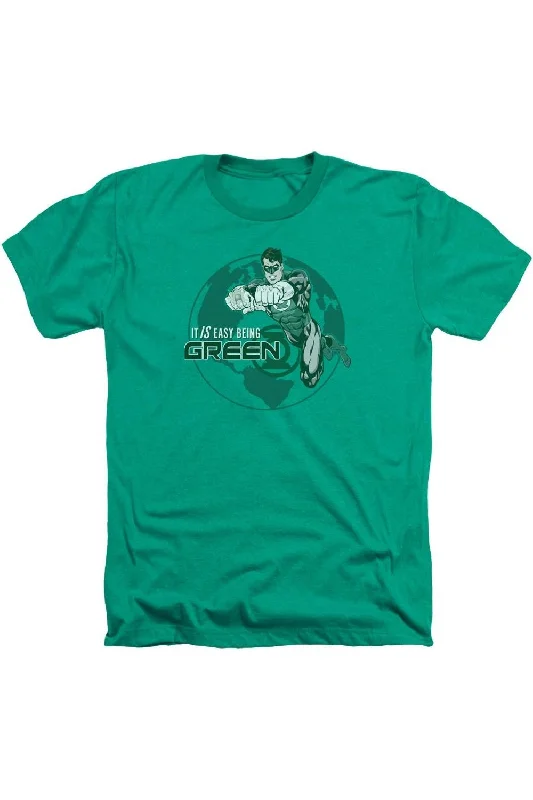 Solid-Colored Men's ShirtsGl Easy Being Green Adult Heather Tee / T-Shirt
