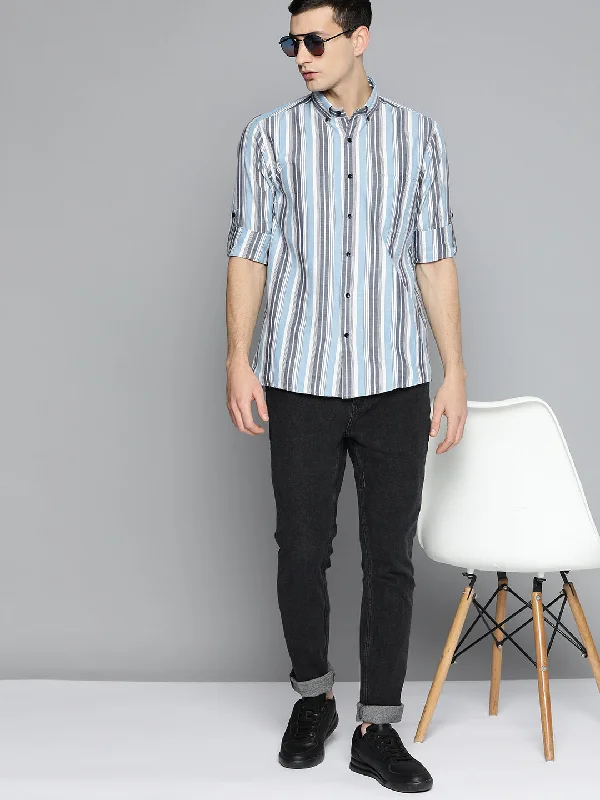 Men's Bamboo Fiber Shirts for Softness and BreathabilitySmart Slim Fit Striped Formal Shirt Men's Bamboo Fiber Shirts for Softness and BreathabilitySmart Slim Fit Striped Formal Shirt