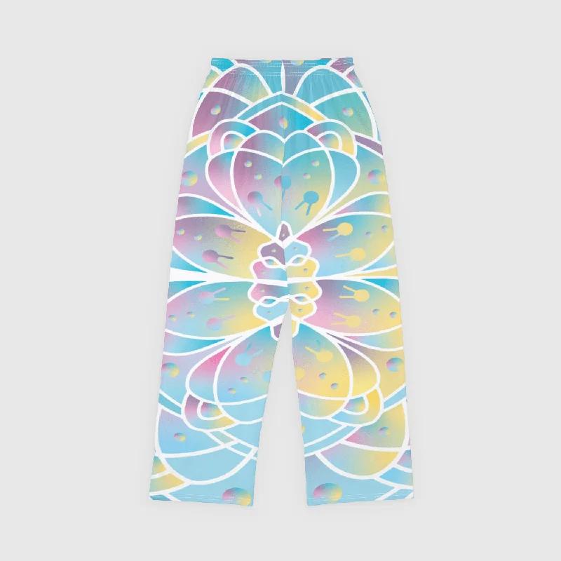 Men's Pants with Faux Leather PatchesFlower Mandala Lounge Bottoms