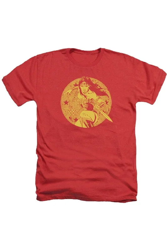 Solid-Colored Men's ShirtsJustice League of America Young Wonder Woman Adult Heather Tee / T-Shirt