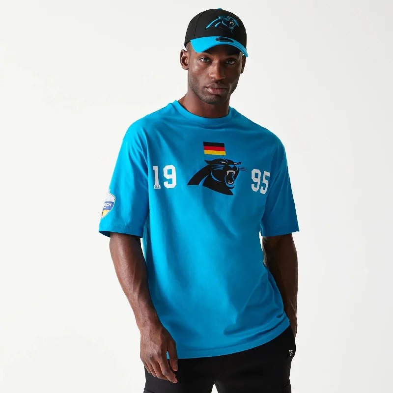 Men's Shirts with Adjustable HemlinesCarolina Panthers NFL Games Square Arch Bright Blue Oversized T-Shirt Men's Shirts with Adjustable HemlinesCarolina Panthers NFL Games Square Arch Bright Blue Oversized T-Shirt