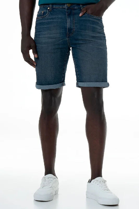 Men's Pants with Hidden PocketsDenim Shorts _ 153912 _ Dark Wash