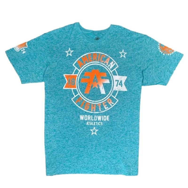 Breathable Men's Mesh TopsMen's Silver Lake T-Shirt In Crystal Blue